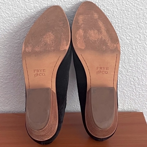 Frye & Co Rubie Western Southwestern Rodeo Slip On Black Suede Ankle Bootie 8M - Picture 8 of 15